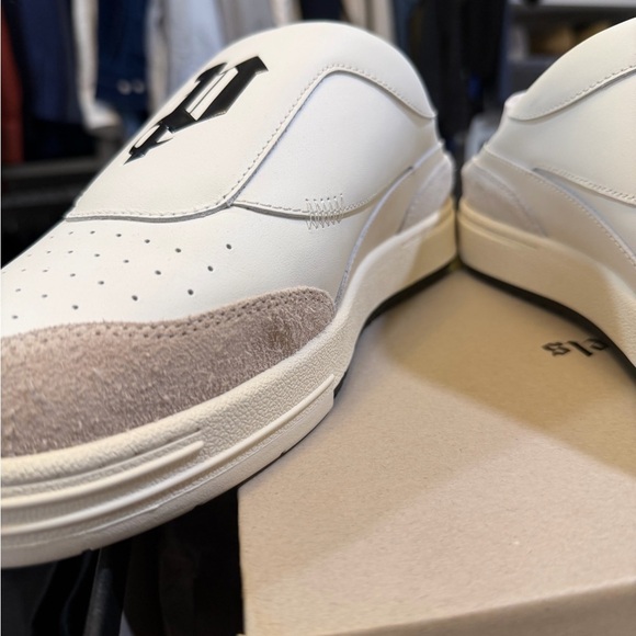 Palm Angels White and Tan Men's mule sneakers - Picture 11 of 13